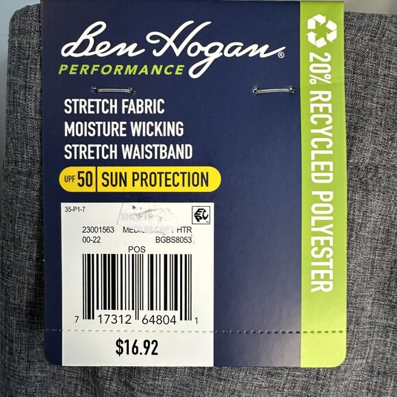 Men's Ben Hogan Performance Shorts 50 UPF Sun Protection Size 42 NWT - Picture 2 of 7